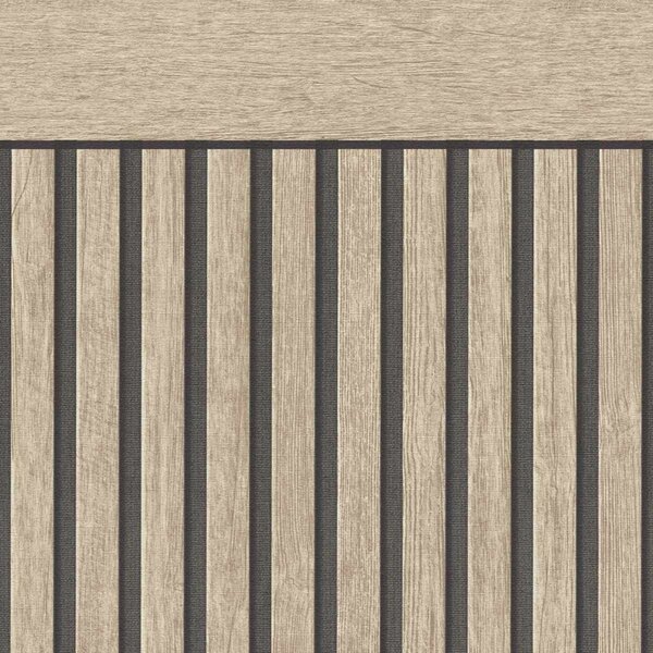 A.S. Création | Vliesový panel na stenu Elements 39744-1 | 1,06 x 5 m | béžová, hnedá, čierna