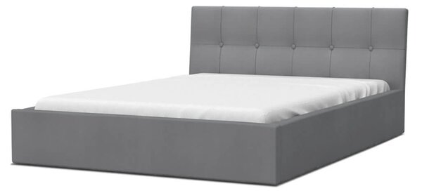 Čalúnená manželská posteľ s úložným priestorom Ingrit - sivá Rozmer: 140x200