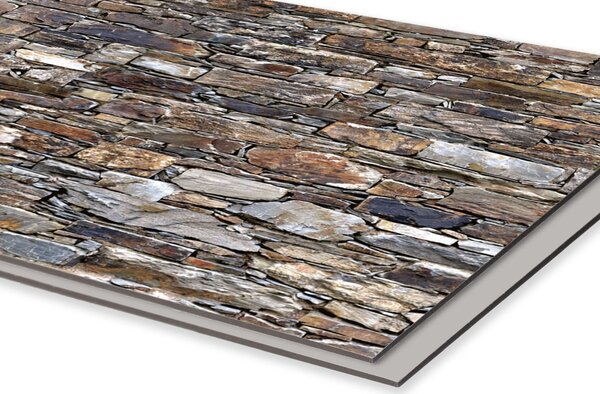 DIMEX | Dibond doska za kuchynskú linku | DBW-26060-174 Staré tehlový múr | 260 x 60 cm