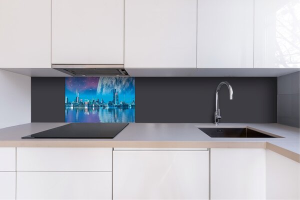 DIMEX | Dibond doska za kuchynskú linku | DBW-06040-036 Mesto budúcnosti | 60 x 40 cm