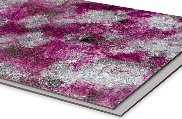 DIMEX | Dibond doska za kuchynskú linku | DBW-08040-284 Abstraktná fialová maľba| 80 x 40 cm