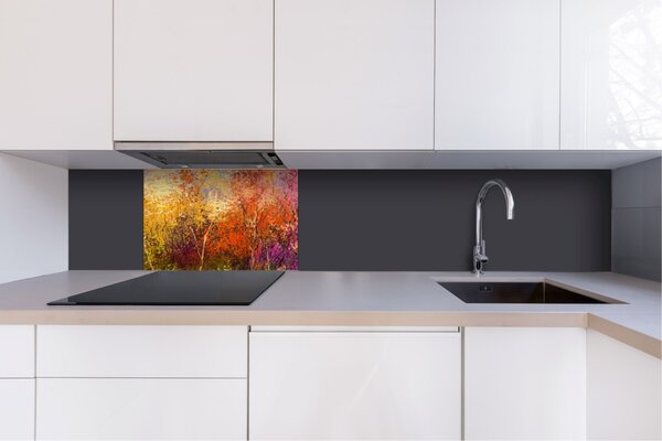 DIMEX | Dibond doska za kuchynskú linku | DBW-06040-211 Farebné kvetinové pozadie | 60 x 40 cm