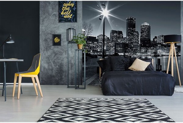 DIMEX | Vliesová fototapeta na stenu Boston MS-3-0016 | 225 x 250 cm | čiernobiela