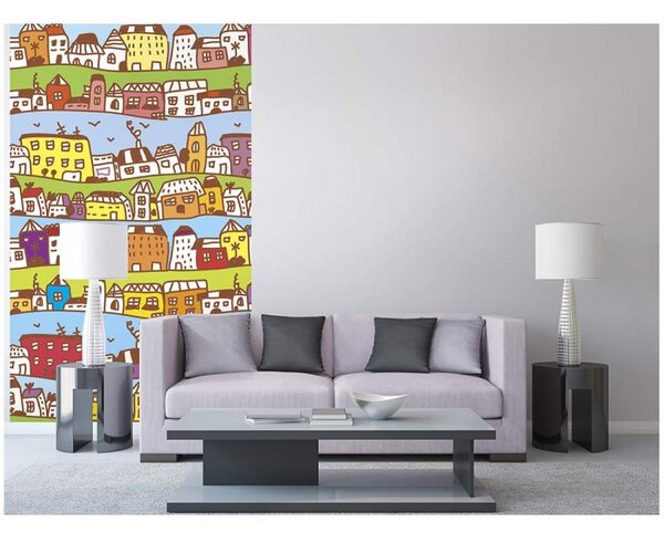 DIMEX | Vliesové fototapety na stenu Mestečko MS-2-0345 | 150 x 250 cm | viacfarebná