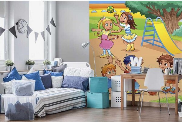 DIMEX | Vliesová fototapeta na stenu Deti na ihrisku MS-3-0339 | 225 x 250 cm | viacfarebná