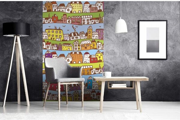 DIMEX | Vliesové fototapety na stenu Mestečko MS-2-0345 | 150 x 250 cm | viacfarebná