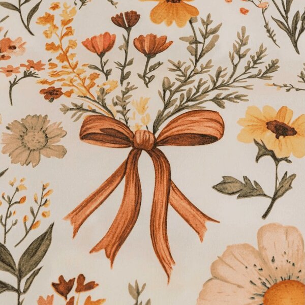 Polybavlnené obliečky FLORAL RIBBON POLY krémové Rozmer obliečky: 70 x 90 cm | 140 x 200 cm