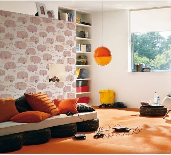 A.S. Création | Papierová tapeta na stenu Boys & Girls 34345-1 | 0,53 x 10,05 m | ružová, biela, žltá