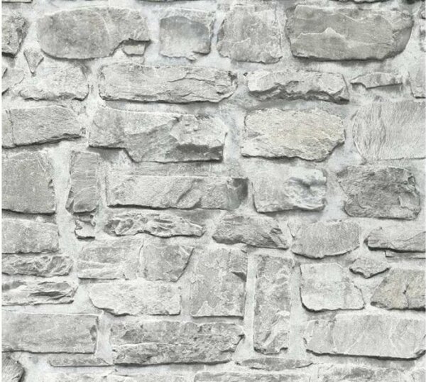 A.S. Création | Vliesová tapeta na stenu Il Decoro 36370-1 | 0,53 x 10,05 m | biela, šedá