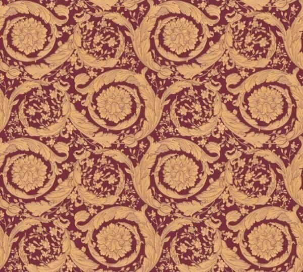A.S. Création | Vliesová tapeta na stenu Versace 36692-7 | 0,70 x 10,05 m | červená, béžová, hnedá