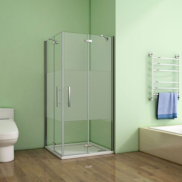 Štvorcový sprchovací kút MELODY LINE R808, 80x80 cm so zalamovacími dverami vrátane sprchovej vaničky z liateho mramoru