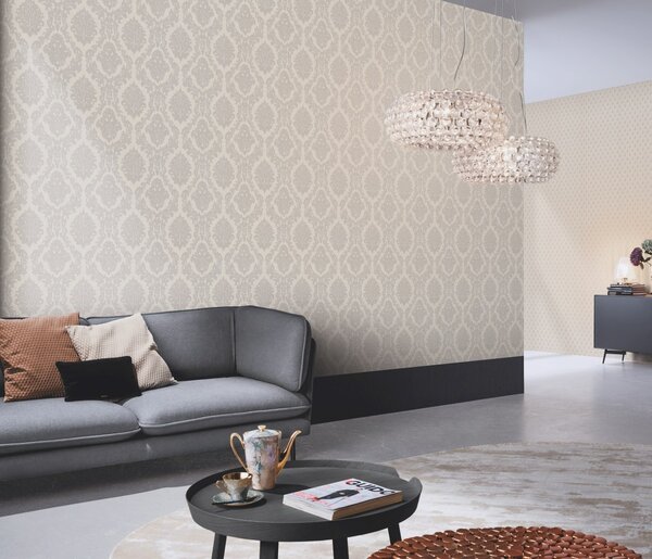 DIMEX | Vliesová tapeta na stenu WPE-901668 | 0,53 x 10,05 m | krémová, béžová
