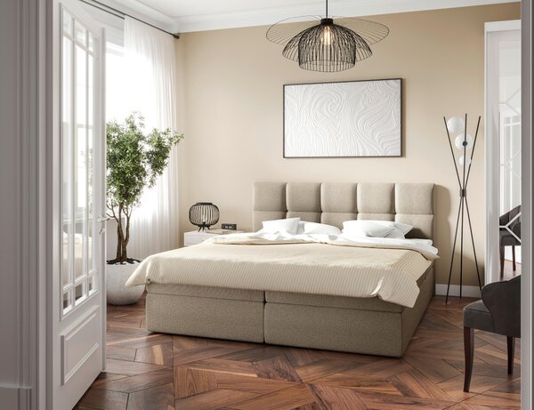 AMERICKÁ POSTEĽ, 140/200 cm, béžová MID.YOU - Online Only spálne, Online Only