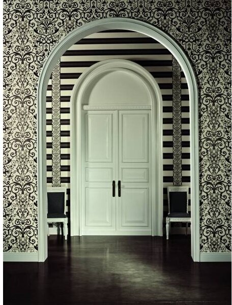 A.S. Création | Vliesová bordúra na stenu Versace 93547-2 | 17,7 cm x 5 m | čierna, biela