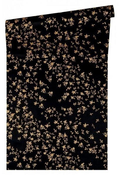 A.S. Création | Vliesová tapeta na stenu Versace 93585-4 | 0,70 x 10,05 m | zlatá, čierna