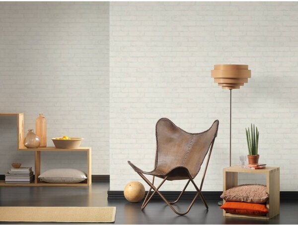 A.S. Création | Vliesová tapeta na stenu Elements 9078-51 | 0,53 x 10,05 m | biela, metalická