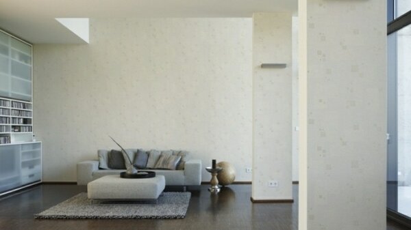 A.S. Création | Vliesová tapeta na stenu New Look 33921-2 | 0,53 x 10,05 m | krémová, metalická