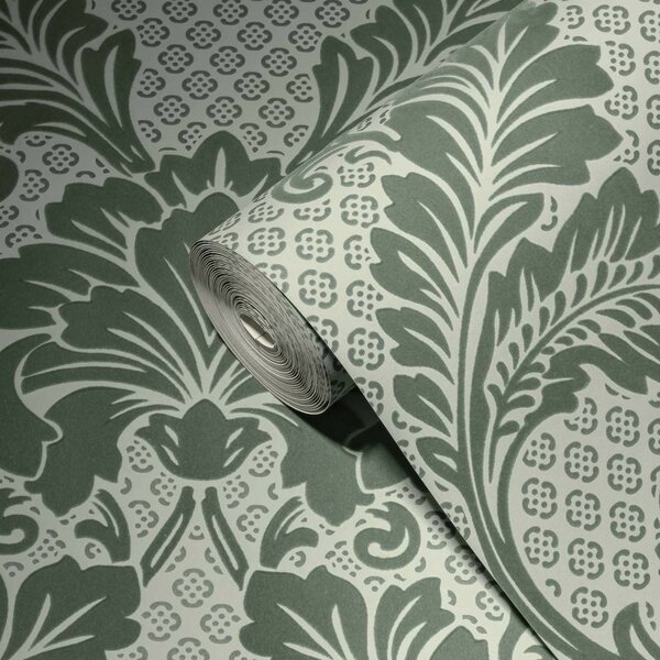 A.S. Création | Vliesová tapeta na stenu Luxury Wallpaper 30544-3 | 0,52 x 10 05 m | šedá, zelená