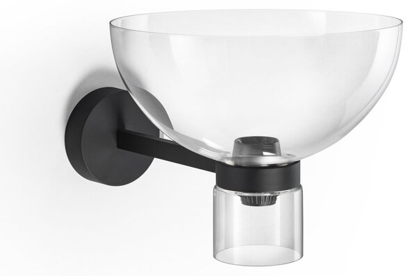 Nástenné Svietidlo FLOS, Nocturne Bowl, stmievateľné, Čierna, Chodba, Hliník, Dizajnový
