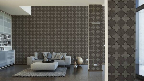 A.S. Création | Vliesová tapeta na stenu New Walls 37421-3 | 0,53 x 10,05 m | čierna, šedá