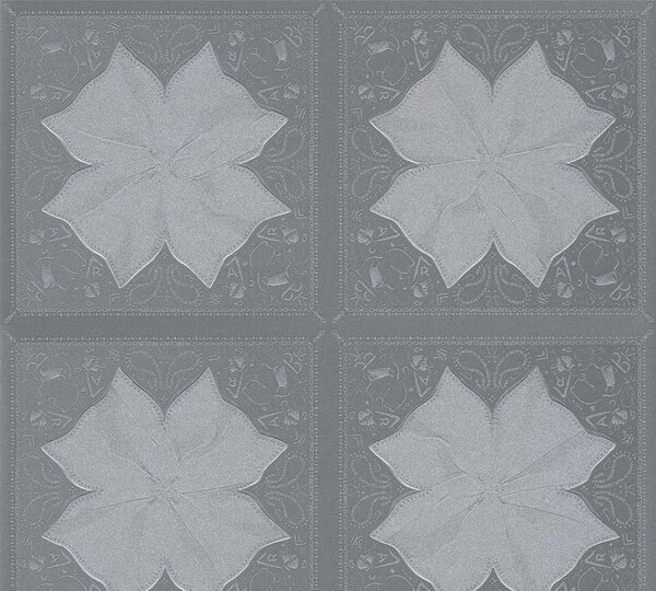 A.S. Création | Vliesová tapeta na stenu Karl Lagerfeld 37845-5 | 0,53 x 10,05 m | metalická, šedá