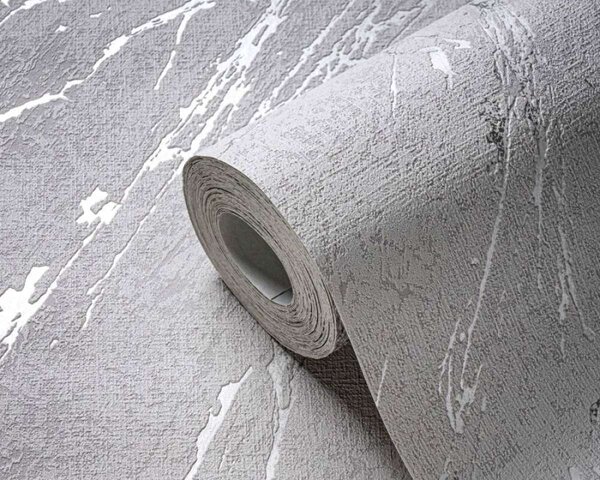 A.S. Création | Vliesová tapeta na stenu Casual Living 39336-1V | 0,53 x 10,05 m | šedá, metalická