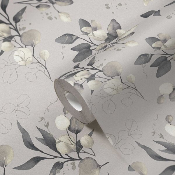 A.S. Création | Vliesová tapeta na stenu Pure Elegance 39768-4 | 0,53 x 10,05 m | šedá, béžová, zlatá