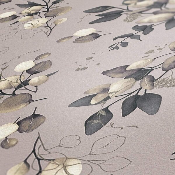A.S. Création | Vliesová tapeta na stenu Pure Elegance 39768-4 | 0,53 x 10,05 m | šedá, béžová, zlatá