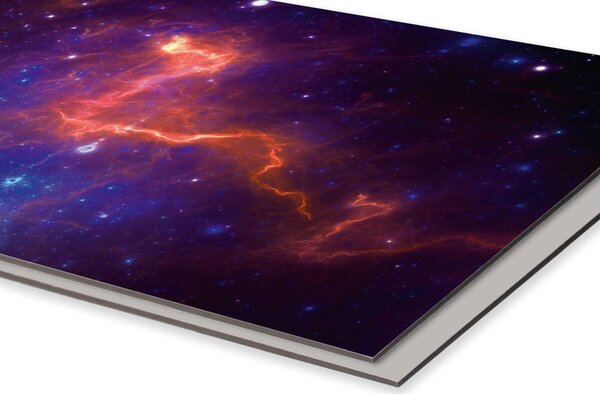 DIMEX | Dibond doska za kuchynskú linku | DBW-06040-236 Farebná galaxia | 60 x 40 cm