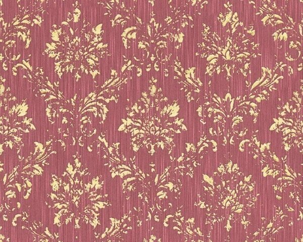 A.S. Création | Vliesová tapeta na stenu Metallic Silk 30662-6 | 0,53 x 10,05 m | červená, zlatá