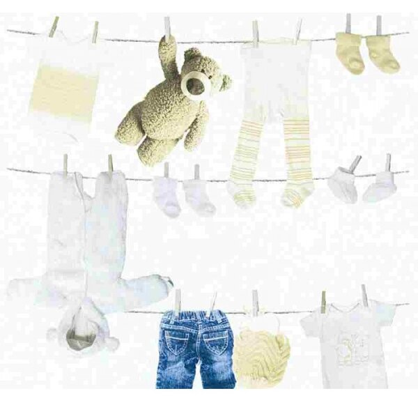 A.S. Création | Vliesová tapeta na stenu Little Stars 35844-1 | 0,53 x 10,05 m | béžová, modrá, šedá