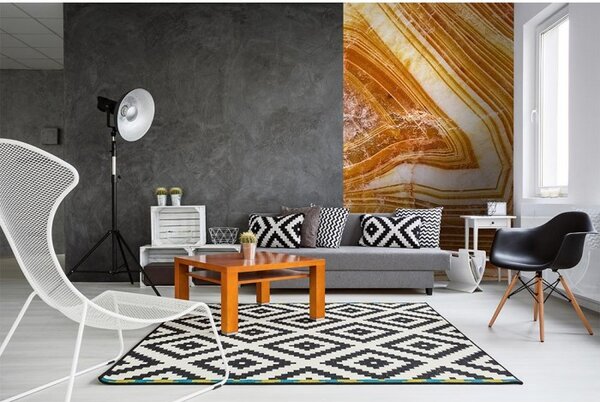 DIMEX | Vliesové fototapety na stenu Achát MS-2-0180 | 150 x 250 cm | oranžová, biela
