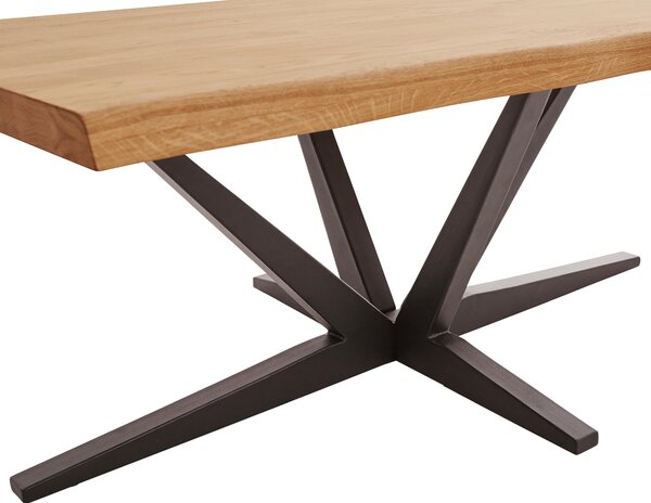 KONFERENČNÝ STOLÍK, čierna, farba duba, drevo, kov, 110/70/45 cm Linea Natura - Stolíky do obývačky