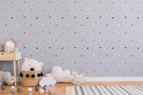 A.S. Création | Vliesová tapeta na stenu Little Love 38143-1 | 0,53 x 10,05 m | šedá