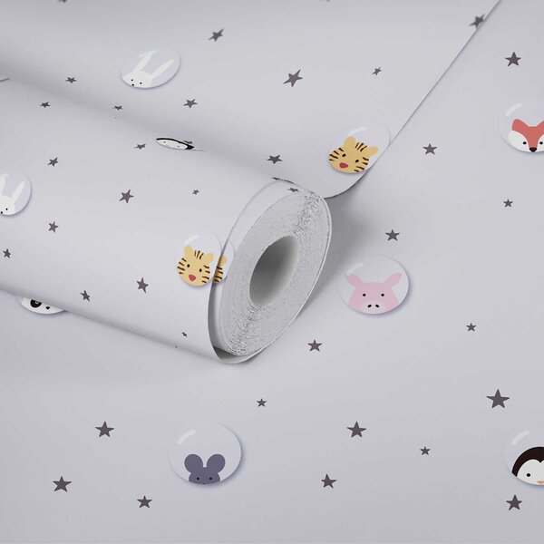 A.S. Création | Vliesová tapeta na stenu Little Love 38143-1 | 0,53 x 10,05 m | šedá