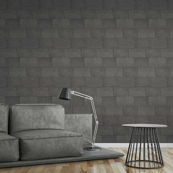 A.S. Création | Vliesová tapeta na stenu Titanium 3 38201-6 | 0,53 x 10,05 m | metalická, šedá