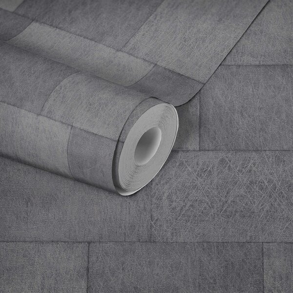 A.S. Création | Vliesová tapeta na stenu Titanium 3 38201-6 | 0,53 x 10,05 m | metalická, šedá
