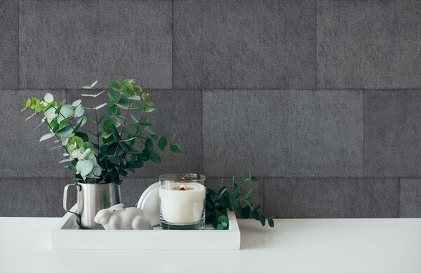 A.S. Création | Vliesová tapeta na stenu Titanium 3 38201-6 | 0,53 x 10,05 m | metalická, šedá