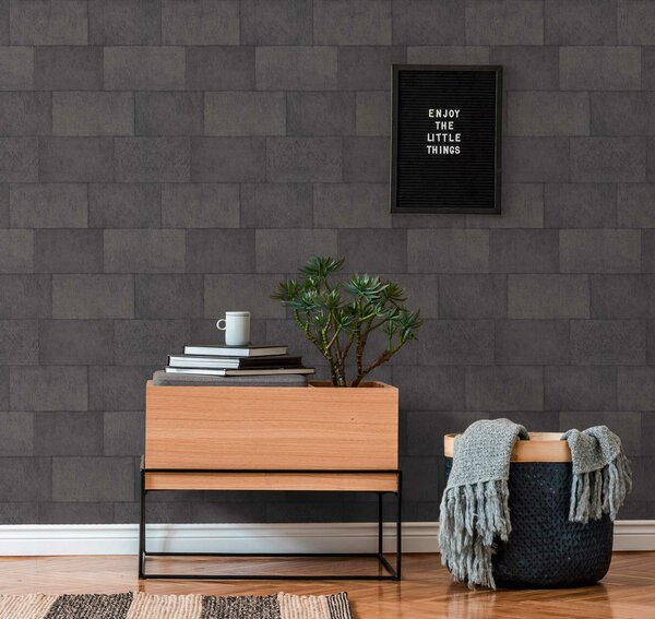 A.S. Création | Vliesová tapeta na stenu Titanium 3 38201-6 | 0,53 x 10,05 m | metalická, šedá