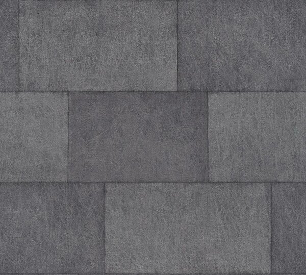 A.S. Création | Vliesová tapeta na stenu Titanium 3 38201-6 | 0,53 x 10,05 m | metalická, šedá