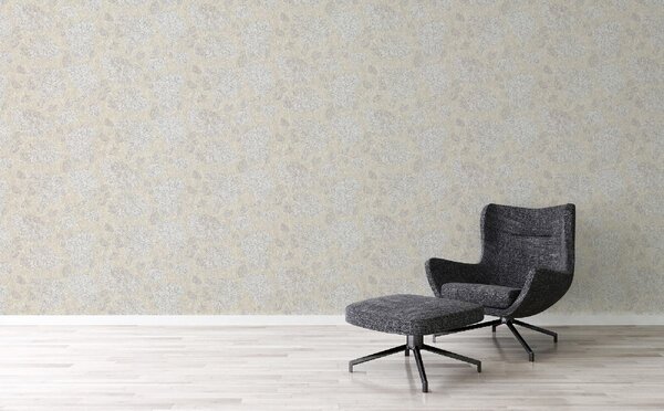 A.S. Création | Vliesová tapeta na stenu Attractive 2 39025-2 | 0,53 x 10,05 m | biela, béžová, krémová, metalická