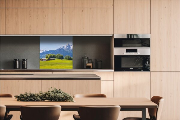 DIMEX | Dibond doska za kuchynskú linku | DBW-06060-135 Alpský pohľad | 60 x 60 cm