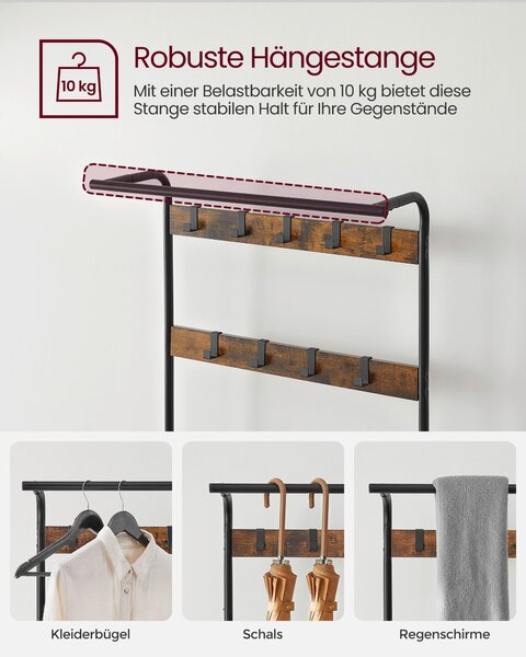 PREDSIEŇOVÝ NÁBYTOK, hnedá, čierna, 72/183/33,7 cm Boxxx - Online Only drobný nábytok, Online Only