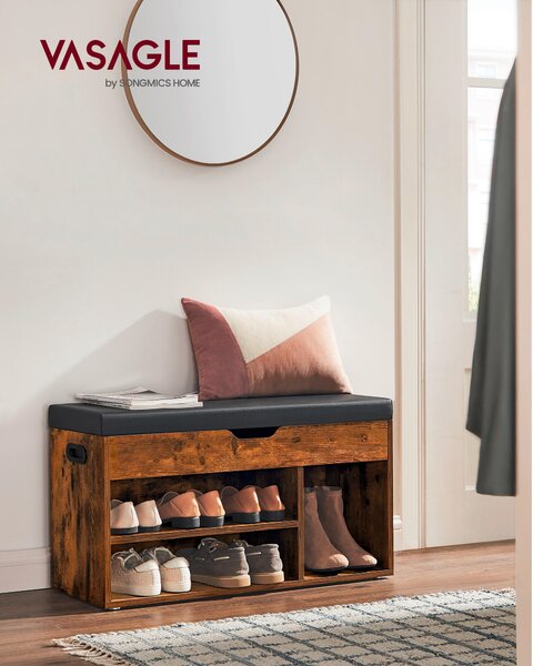 LAVICA DO PREDSIENE, hnedá, čierna, 80/44/30 cm Boxxx - Online Only drobný nábytok, Online Only