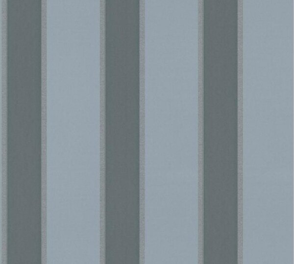 A.S. Création | Vliesová tapeta na stenu Alpha 33329-3 | 0,53 x 10,05 m | modrá, metalická