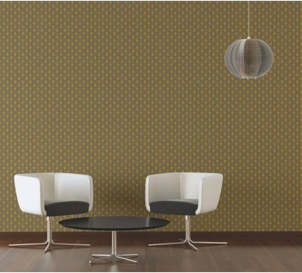 A.S. Création | Vliesová tapeta na stenu Absolutly Chic 36973-2 | 0,53 x 10,05 m | šedá, hnedá, žltá