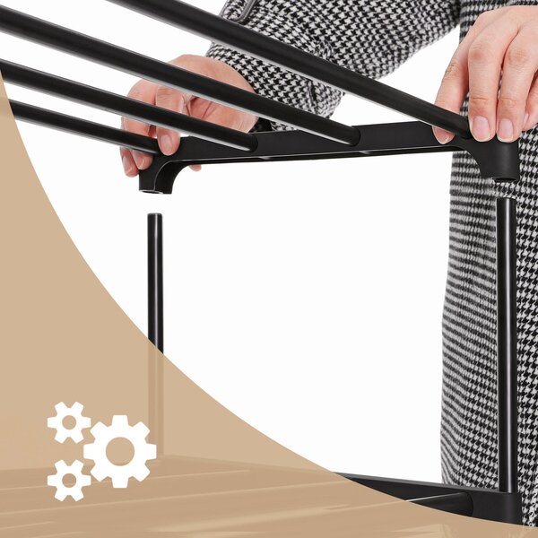REGÁL NA TOPÁNKY, čierna, 45/106/30 cm Boxxx - Online Only drobný nábytok, Online Only