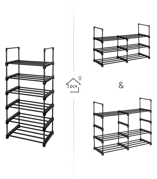 REGÁL NA TOPÁNKY, čierna, 45/106/30 cm Boxxx - Online Only drobný nábytok, Online Only