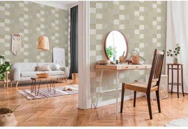 A.S. Création | Vliesová tapeta na stenu New Walls 37406-4 | 0,53 x 10,05 m | krémová, šedá