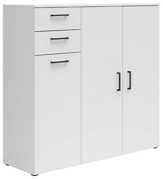KOMODA, biela, 120/115/40 cm Carryhome - Komody